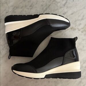 Michael Kors Skyler Wedge Stretch Knit Sock High Top Sneaker